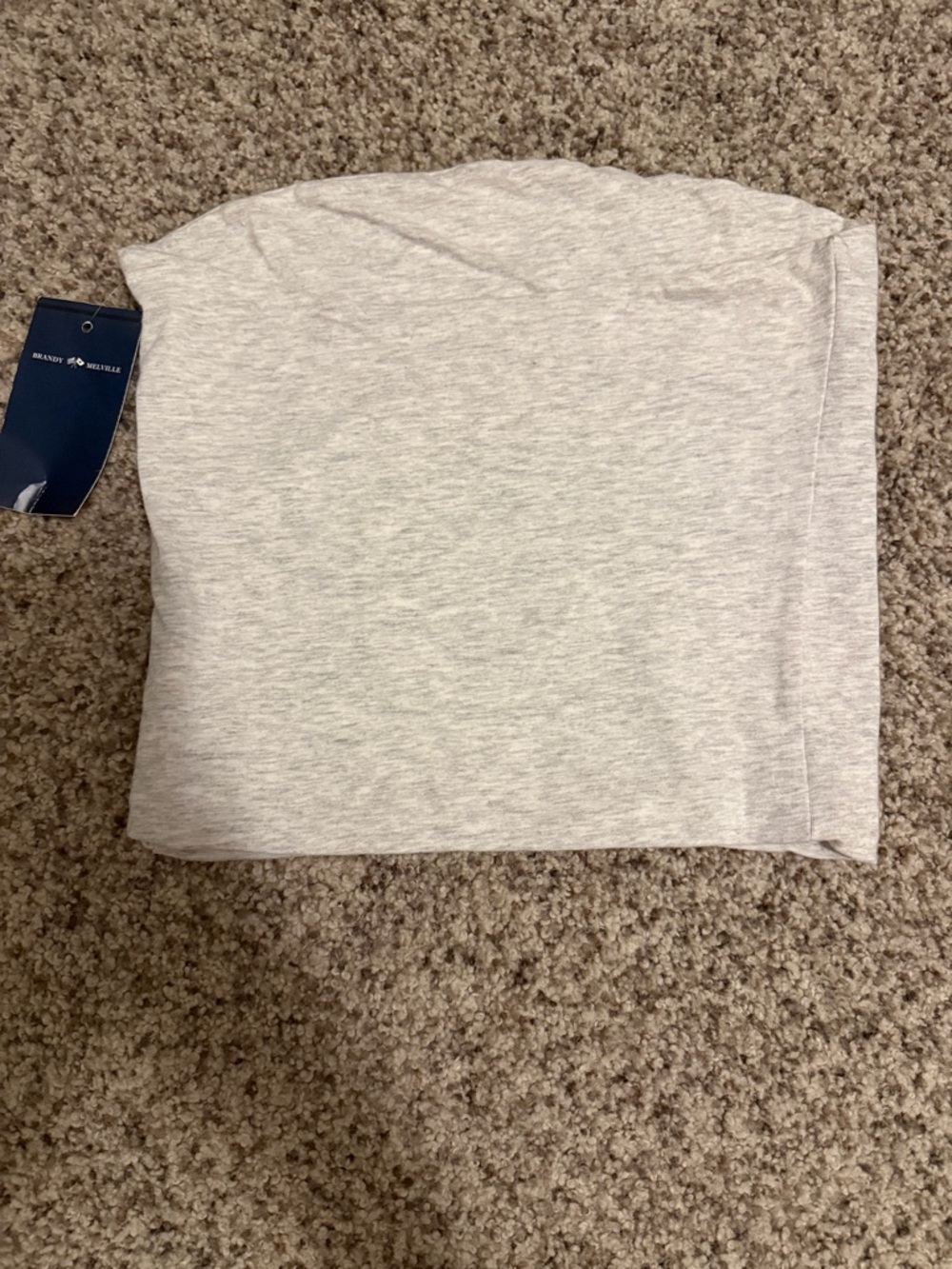 Brandy Melville Light Gray Strapless Crop Top - Picture 3 of 3